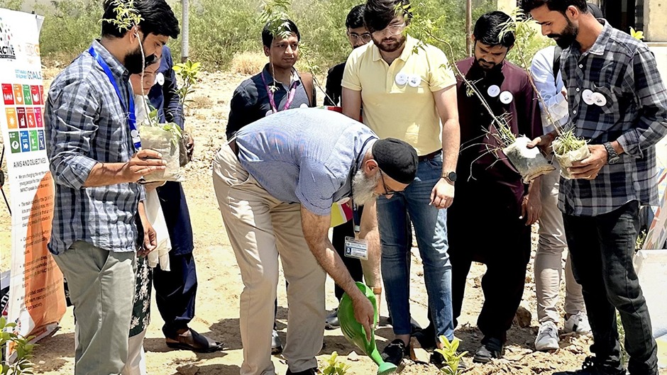 Tree plantation activity on World Earth Day at MUET